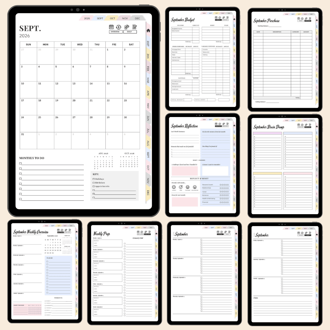 All-in-One Weekly Digital Planner 2026/2027