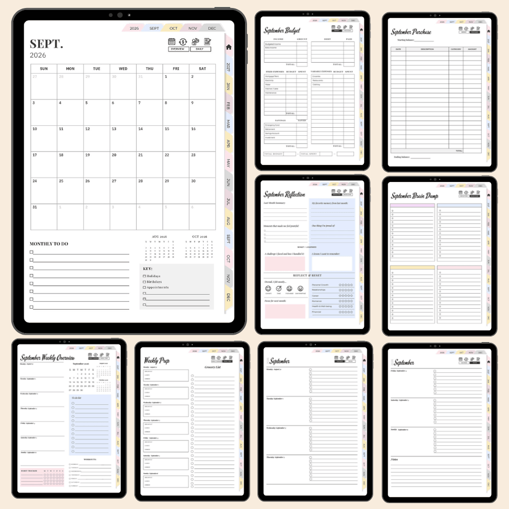 All-in-One Weekly Digital Planner 2026/2027