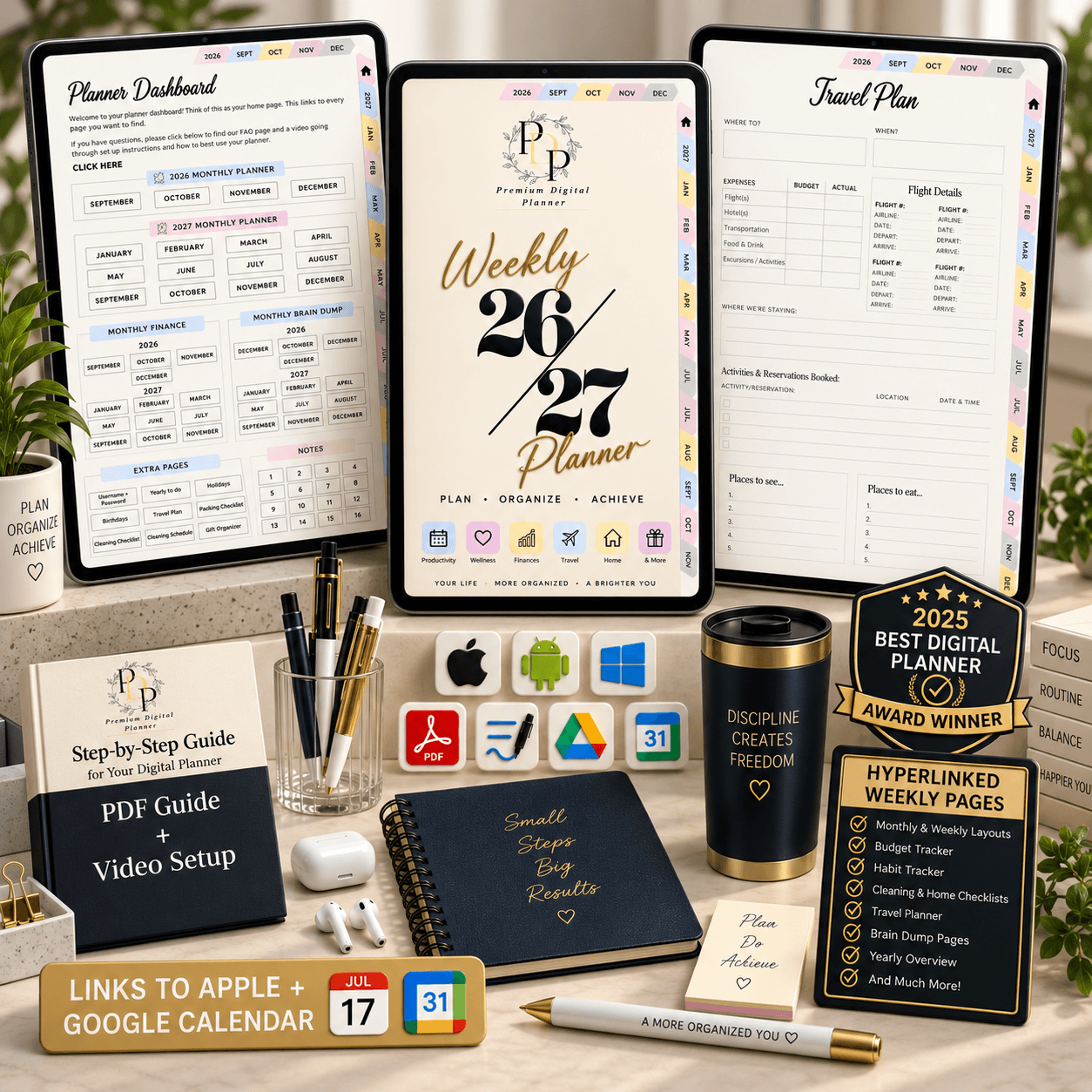 All-in-One Weekly Digital Planner 2026/2027